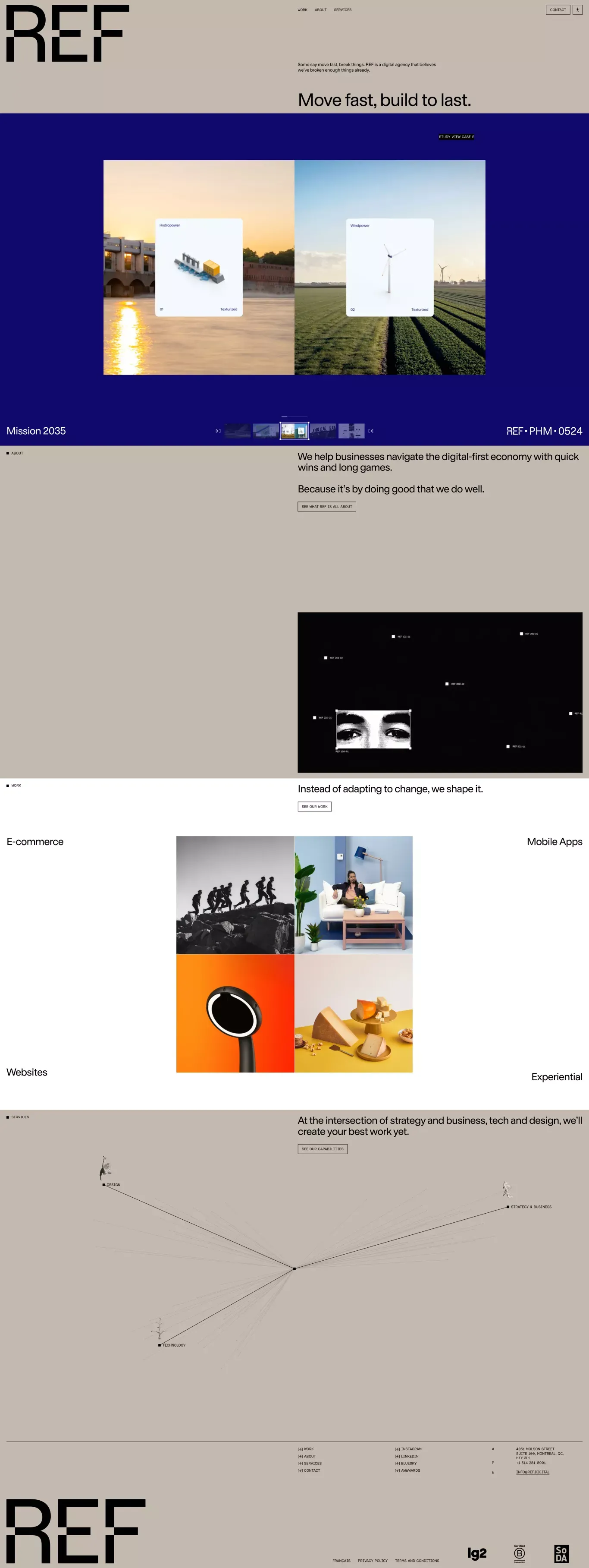 Move Fast. Build to Last | REF Digital Agency - Portfolio design