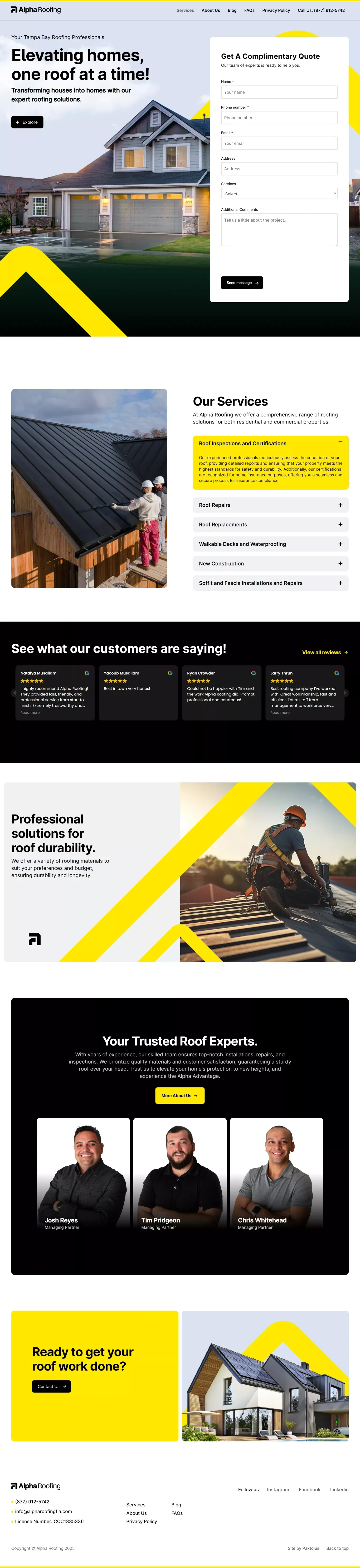 Just a moment... - Landing design