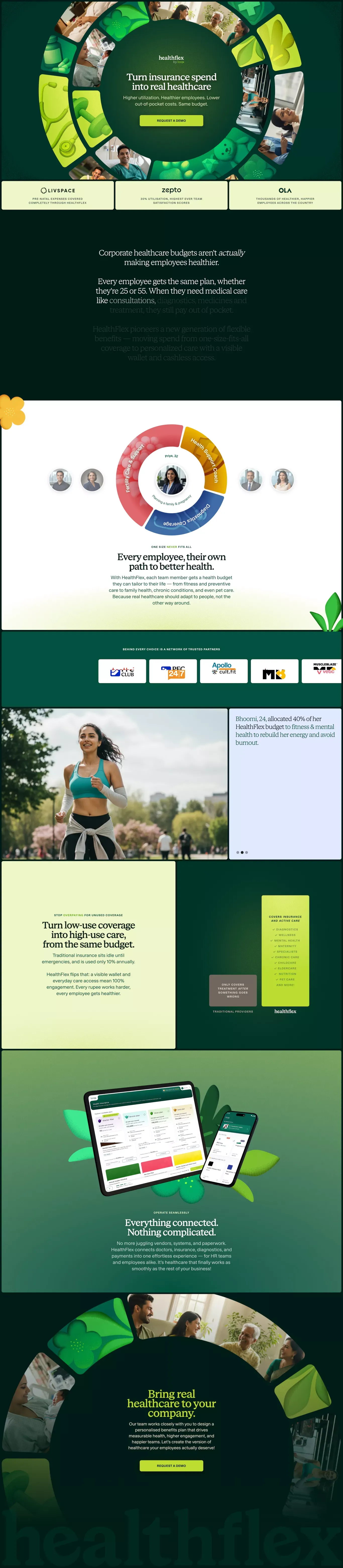 HealthFlex by Loop Health | The Next Evolution of Employee Healthcare - Landing design