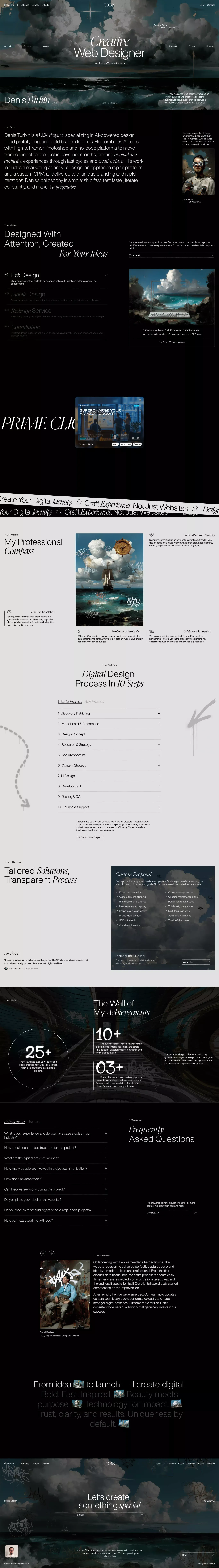 Denis Turbin | UI/AI Designer - Interfaces That Convert - Portfolio design