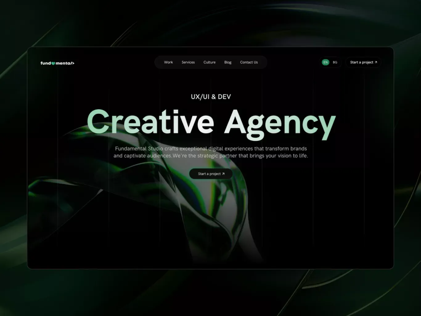 Fundamental Studio - Creative Digital Agency - Portfolio design