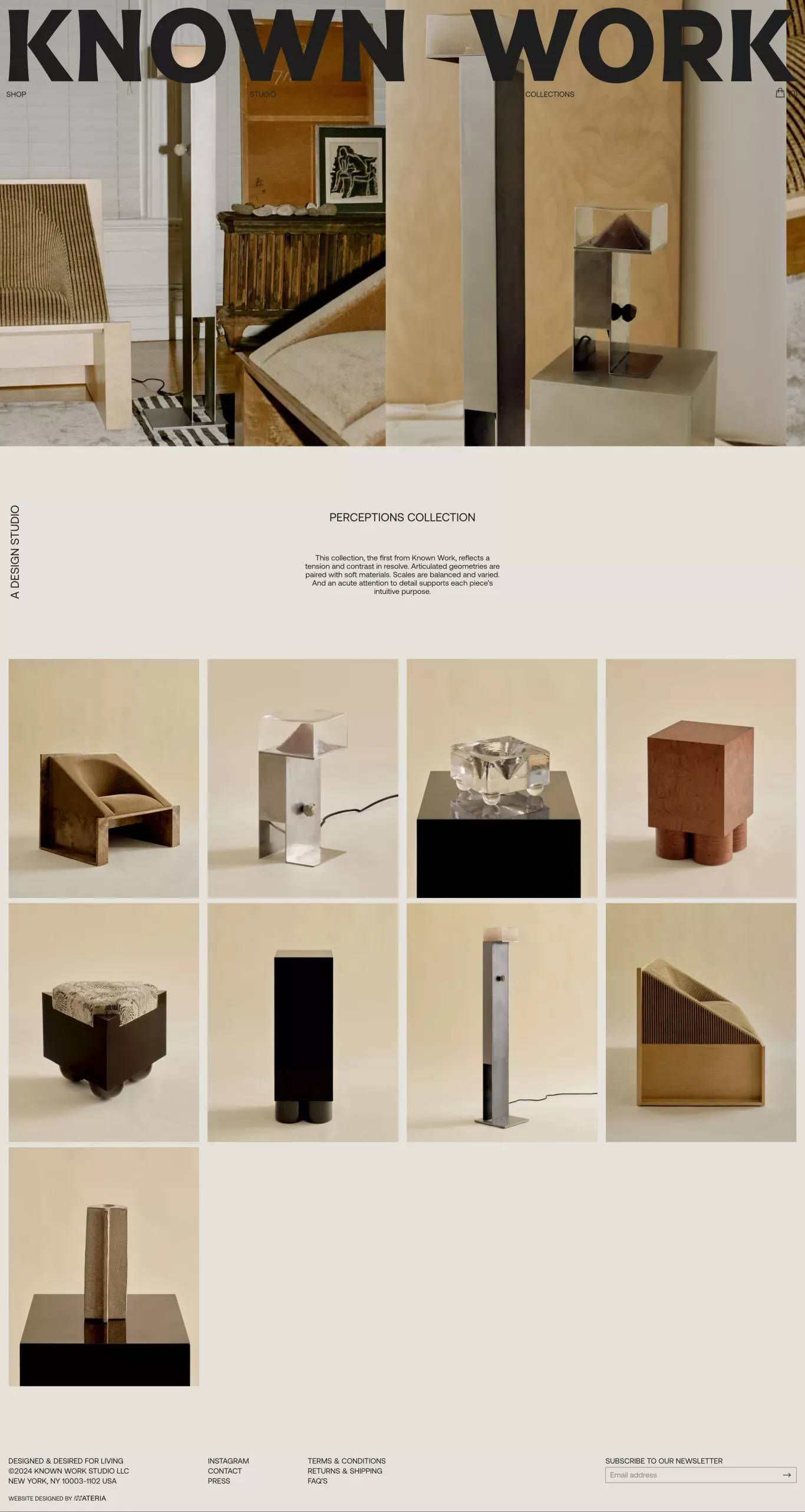 Known Work - Ecommerce design