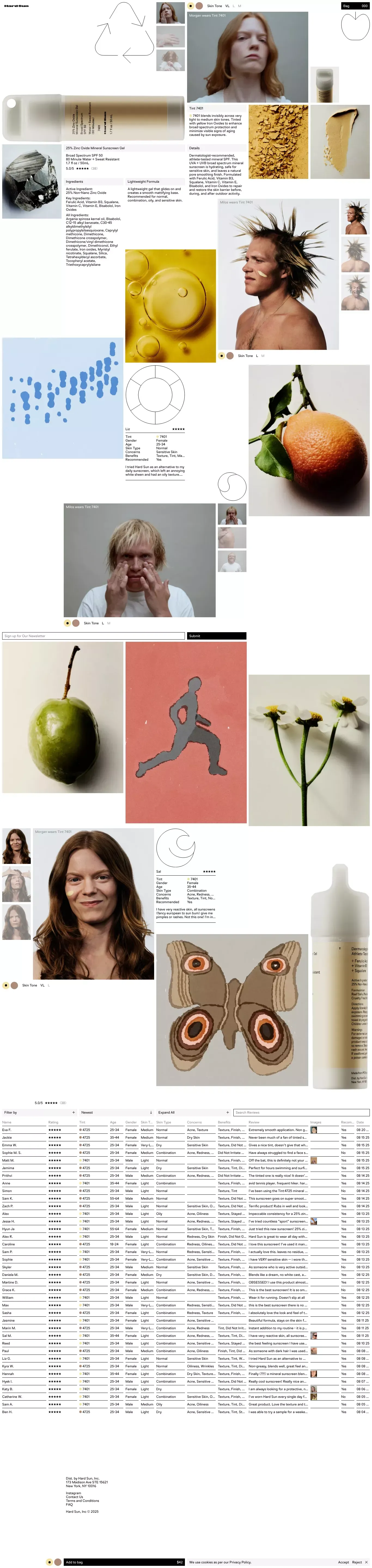 Hard Sun | Dermatologist-recommended, athlete-tested mineral SPF. - Ecommerce design