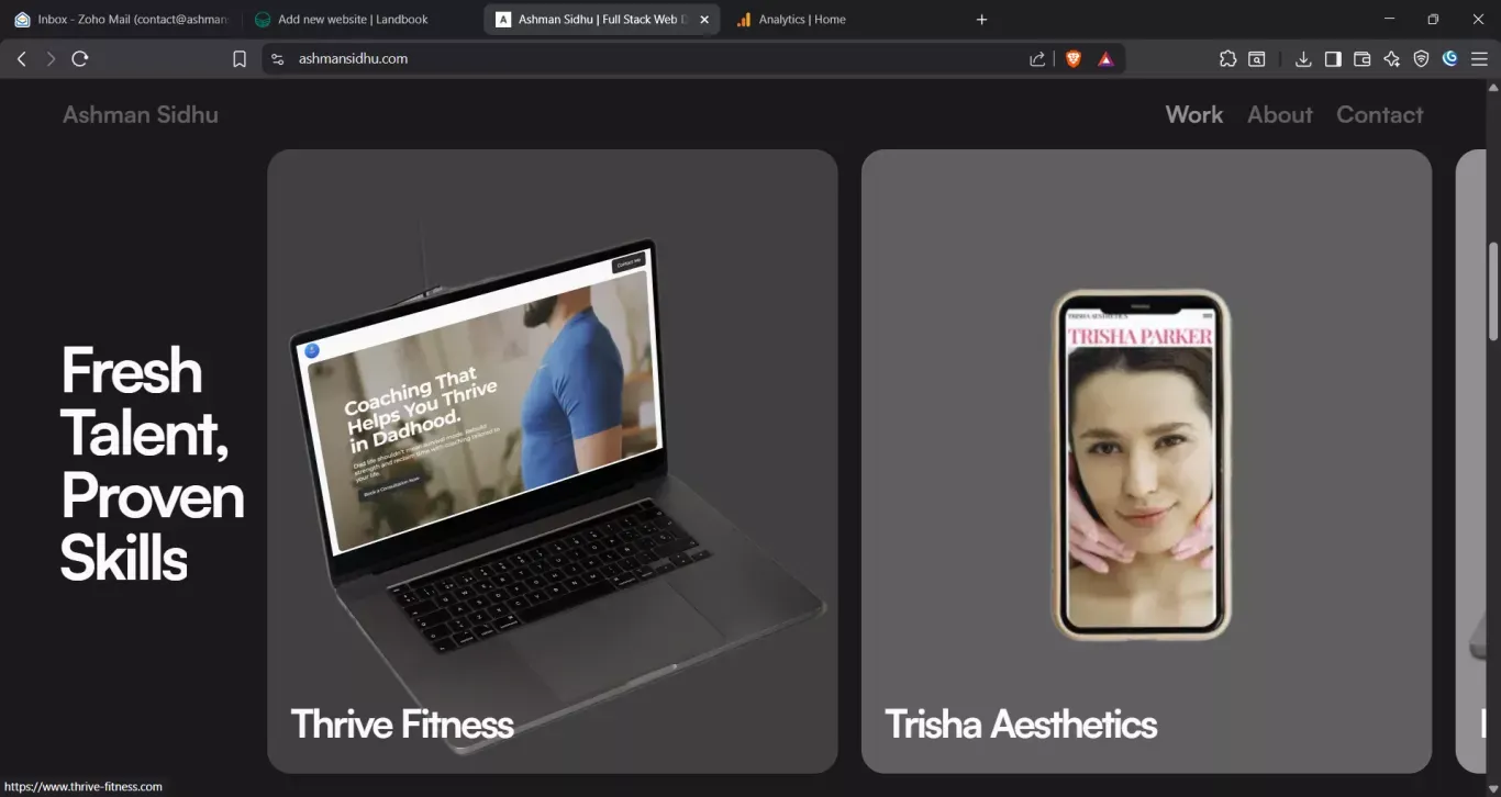 Ashman Sidhu | Full Stack Web Developer & Designer - Portfolio design