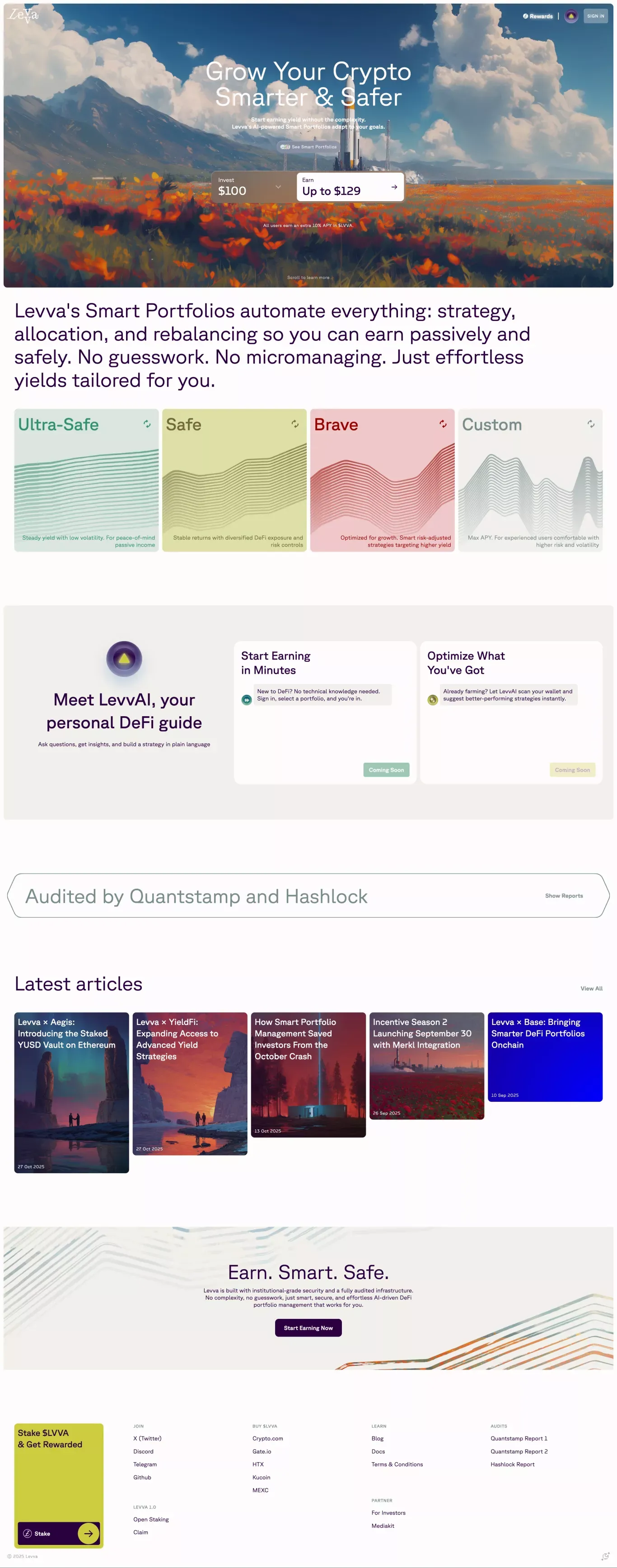 Levva.fi - Landing design