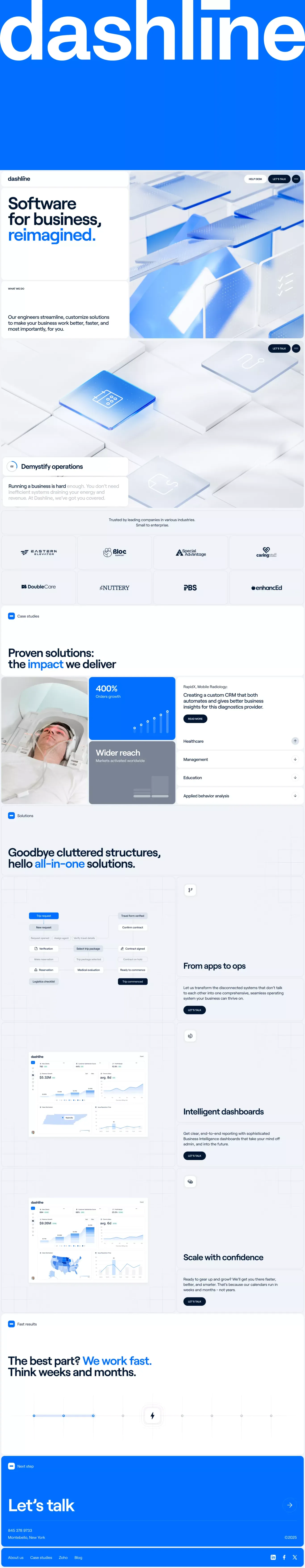 Dashline - Custom Software Development & Business Automation Solutions - Landing design