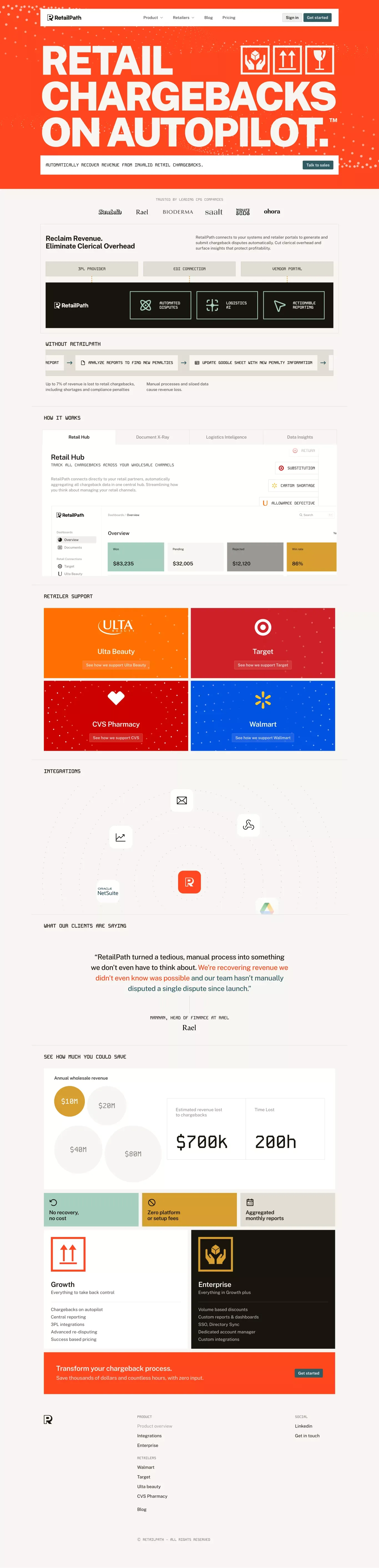 RetailPath - Landing design