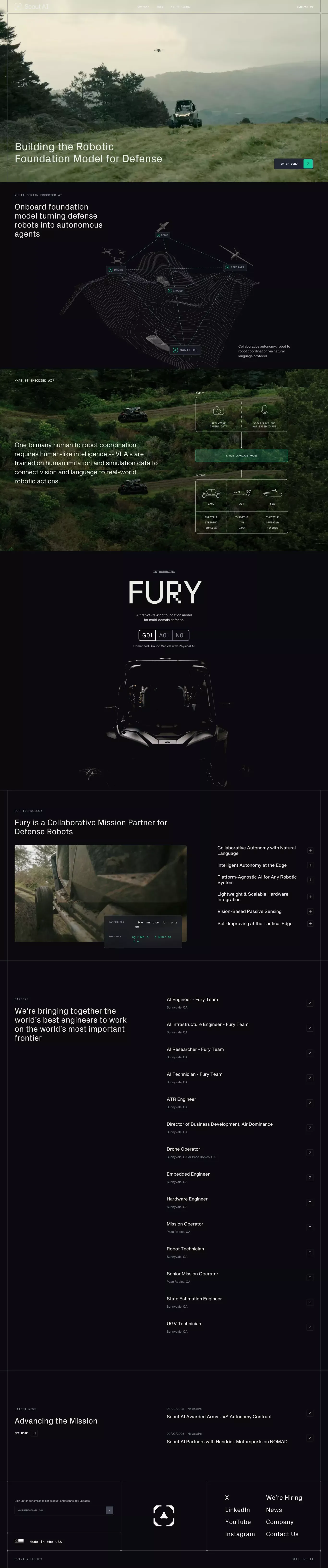 Scout AI – Foundation Model for Defense Robotics - Landing design