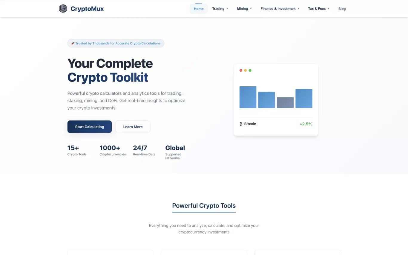 CryptoMux.com - Free Cryptocurrency Tools & Converters - Product listing design