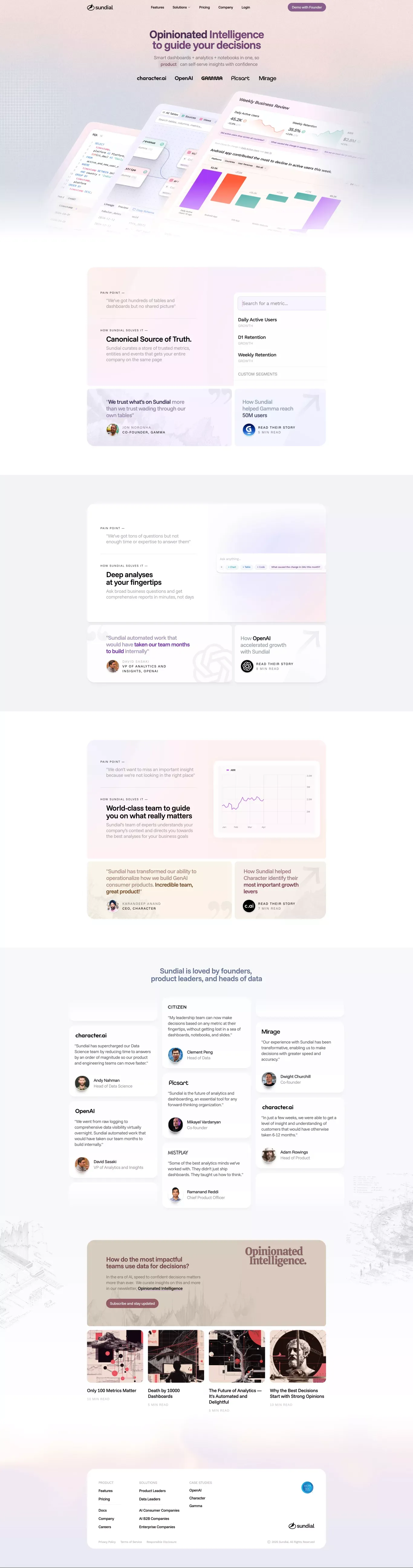 Sundial - Landing design
