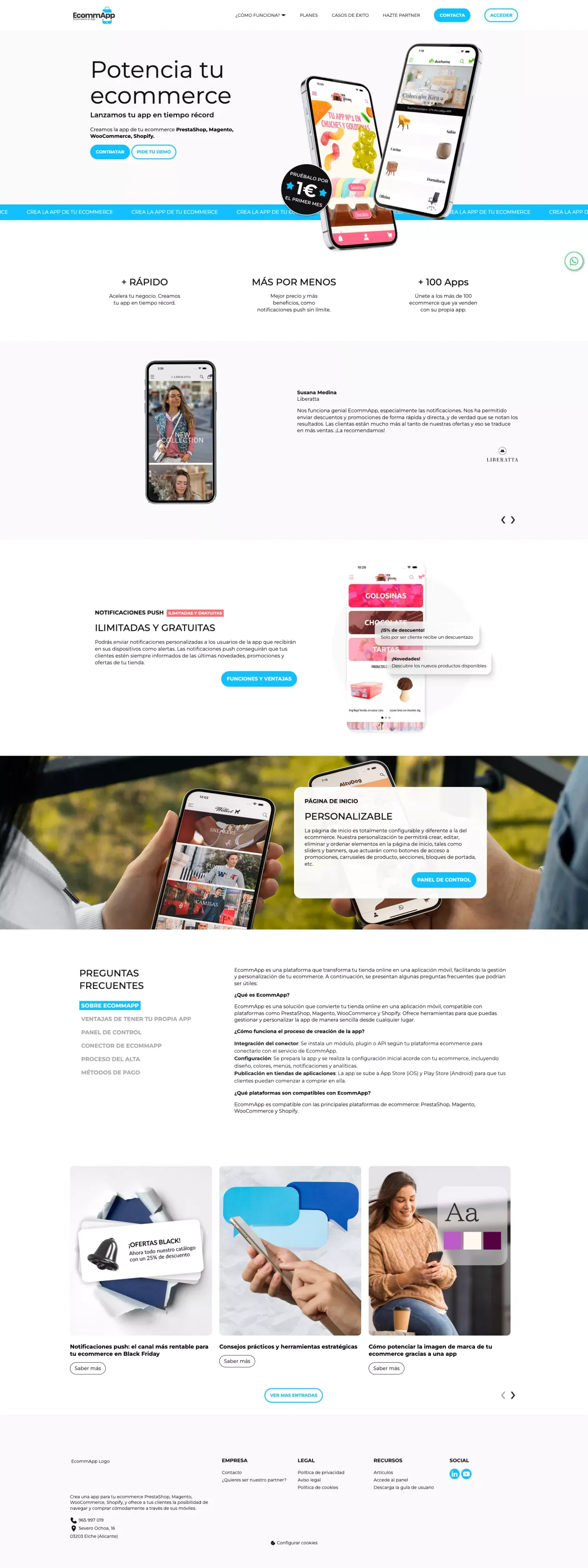 Crea una App de tu tienda online | App eCommerce | EcommApp - website design
