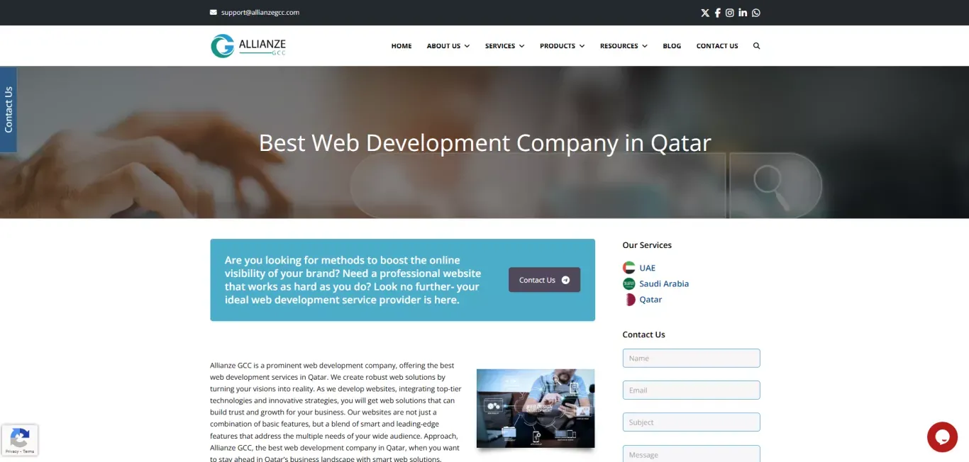 Best Web Development Company in Qatar | Leading Web Development Company in Qatar - Landing design