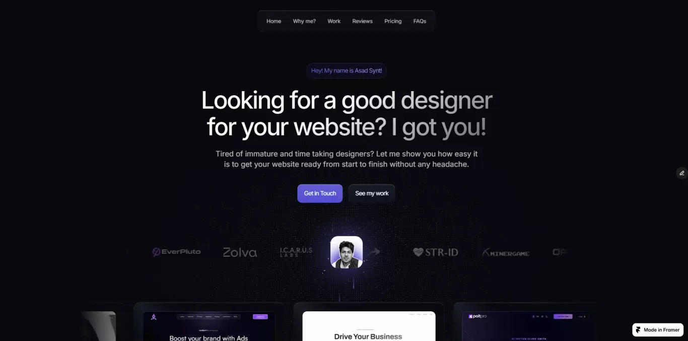 Asad Synt - Portfolio design