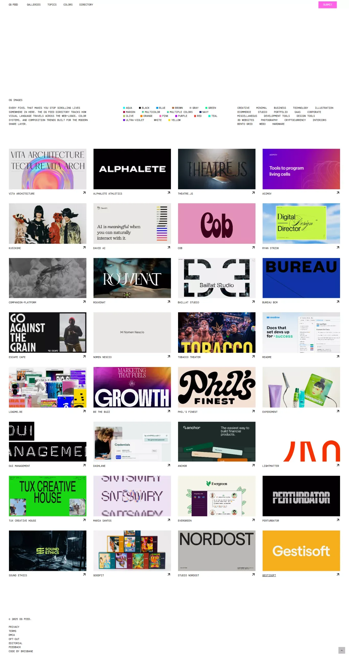 OG Feed | A showcase of Open Graph images - Landing design