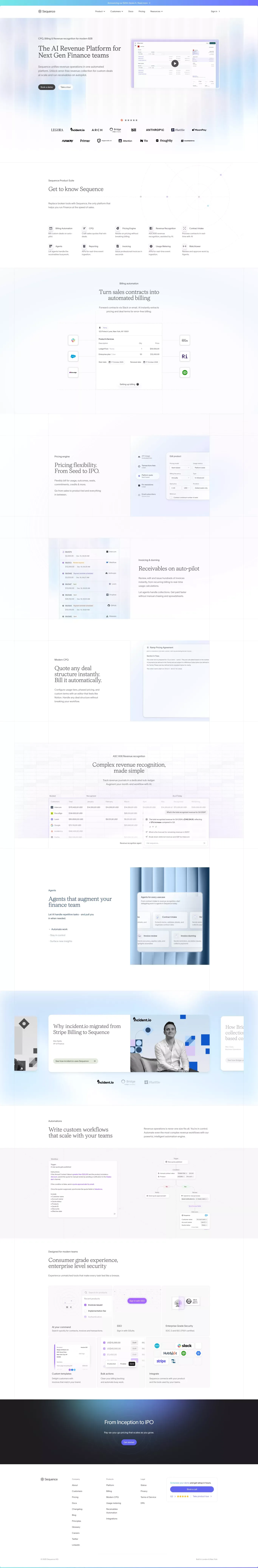 Sequence - Landing design