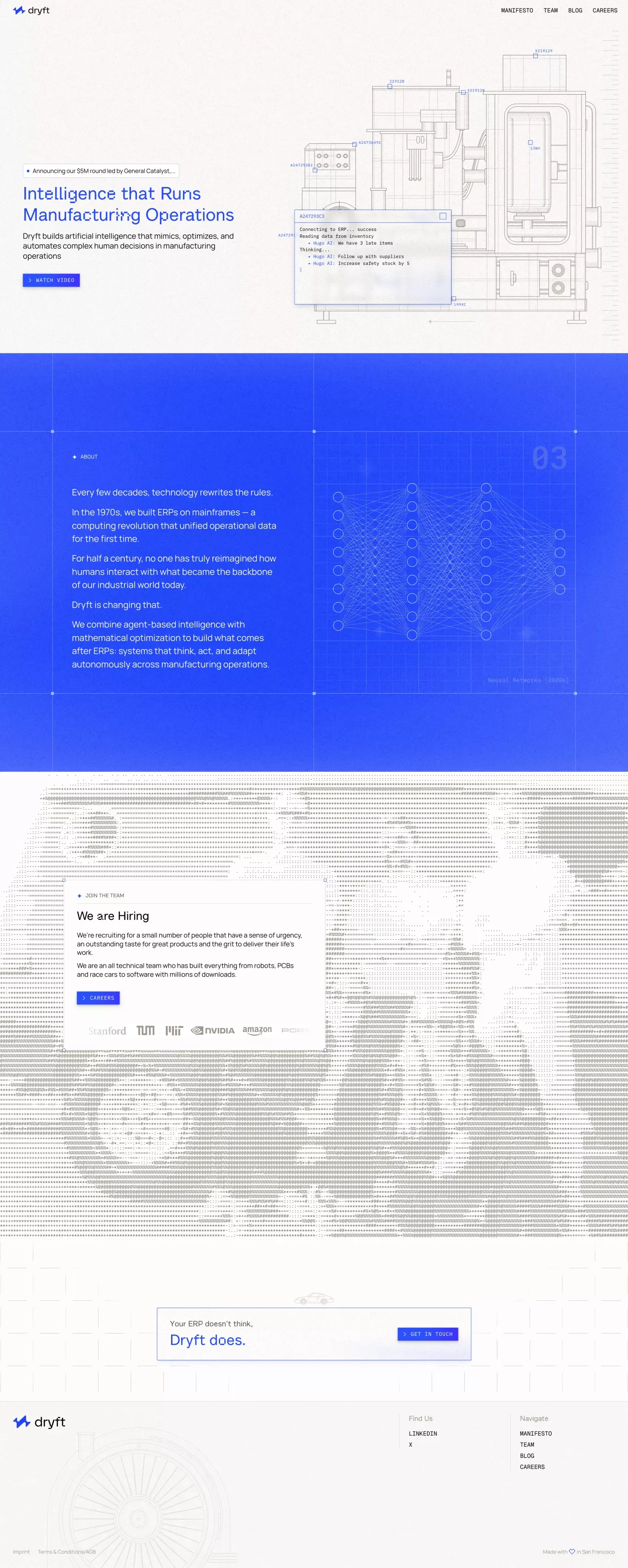 Dryft - Landing design