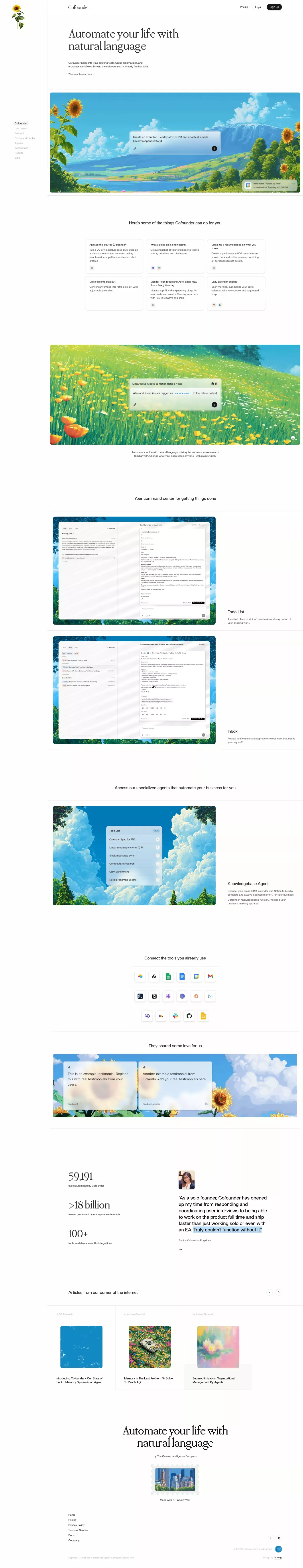 Cofounder - Landing design