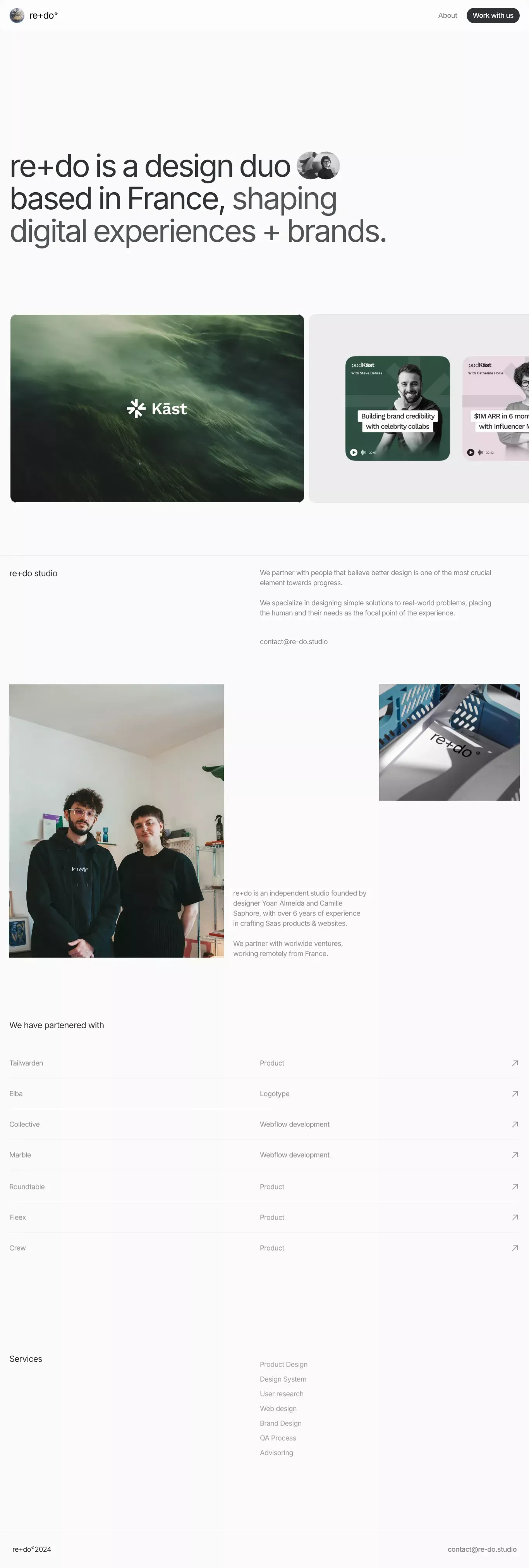 re+do - Design studio shaping digital experiences + brands - Portfolio design