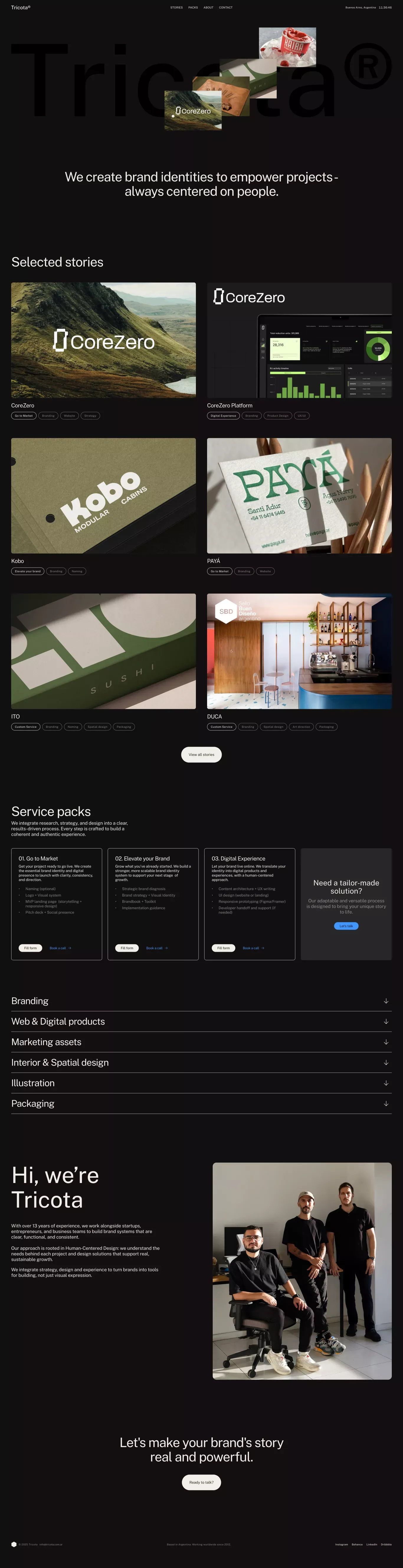 Tricota | Brand identity studio - Portfolio design