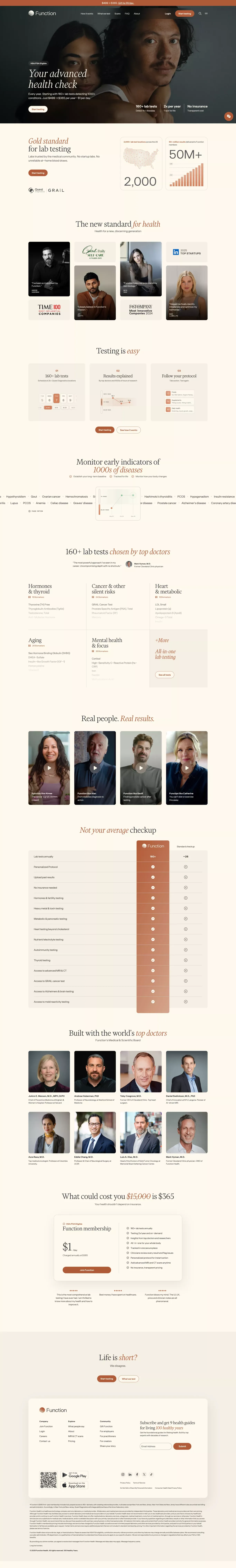 Function | 100 Healthy Years - Landing design
