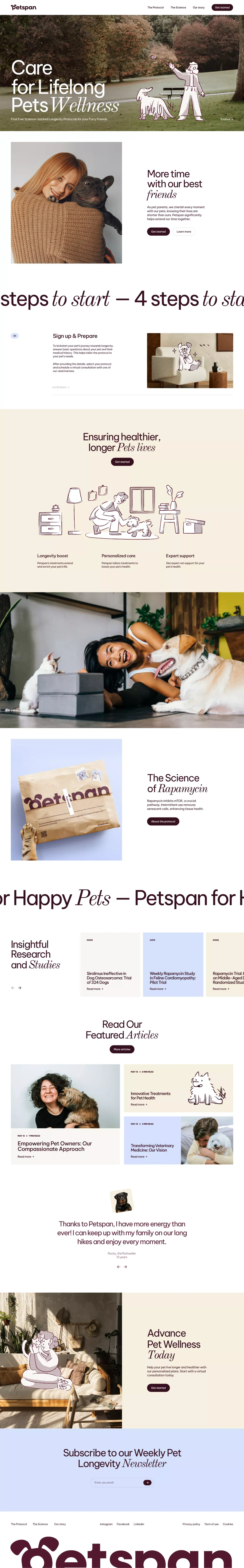 Rapamycin for Cats and Dogs: Prescription Pet Longevity Solutions for a Healthier, Longer Life - Landing design