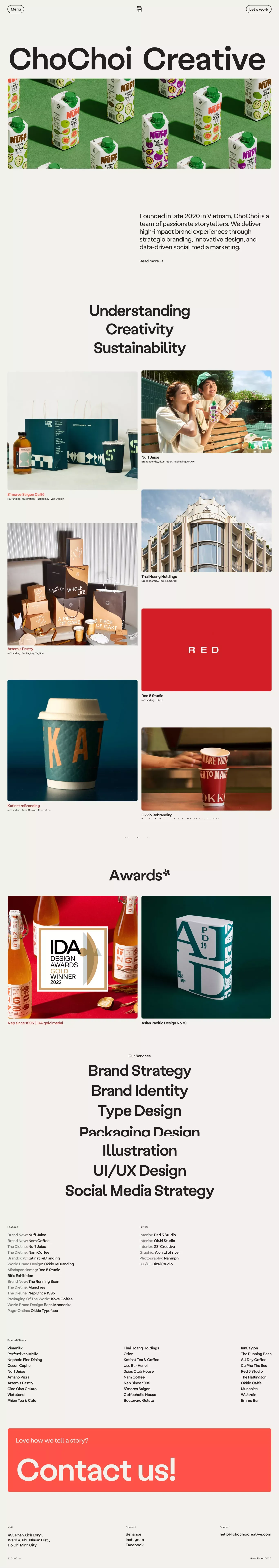 ChochoiÂ® | Branding Studio in Saigon - Portfolio design