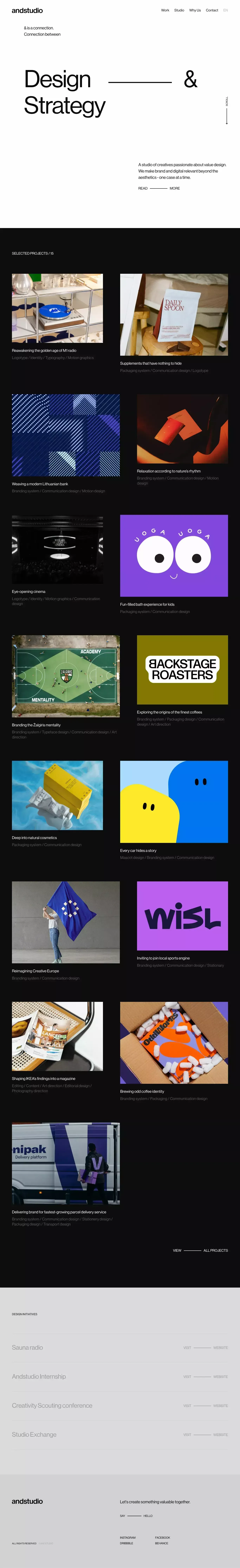 Andstudio From Strategy to Brand and Digital Design - Portfolio design