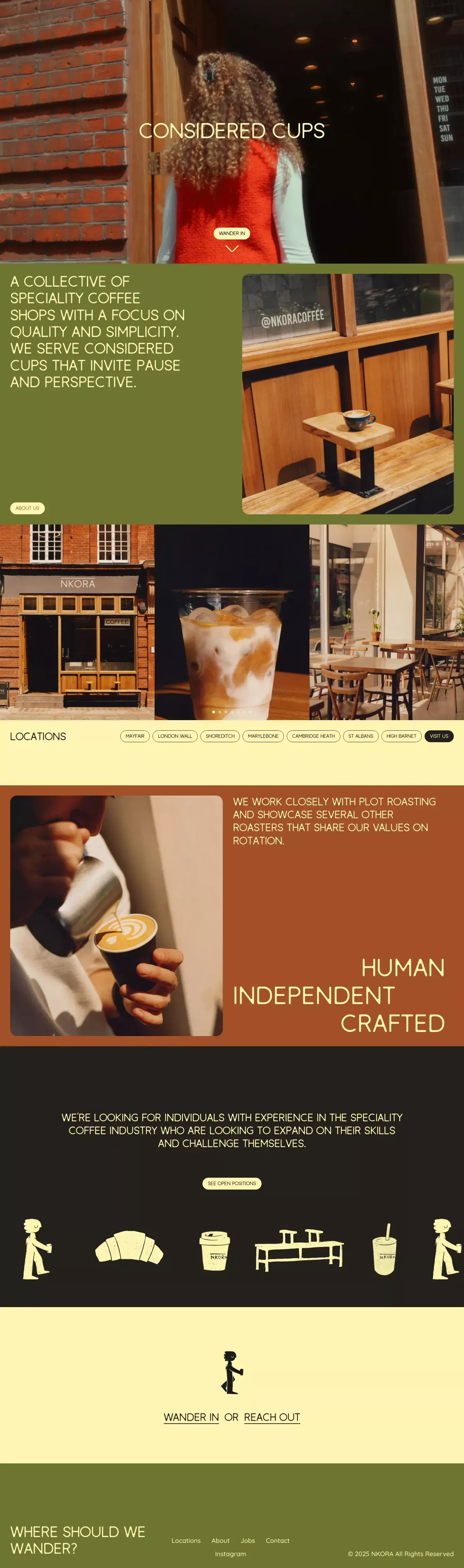 NKORA - Speciality coffee - Landing design