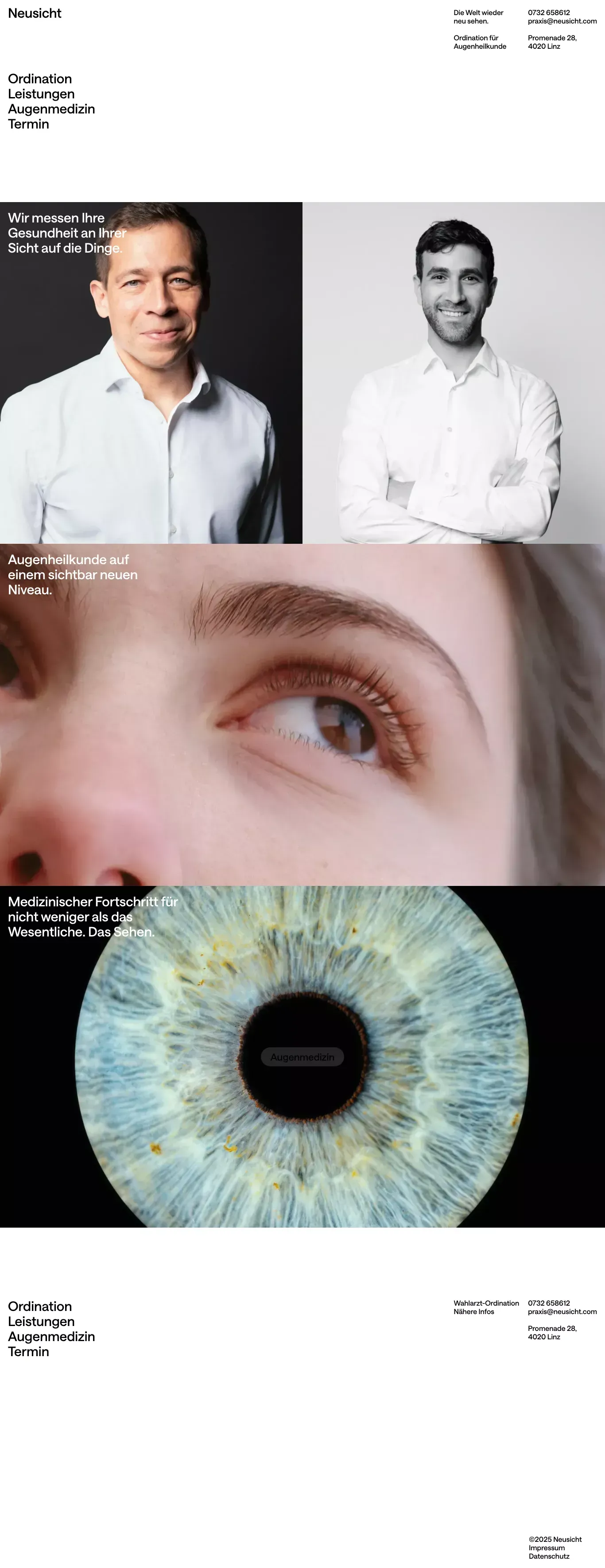 Neusicht | Augenheilkunde Linz - Portfolio design