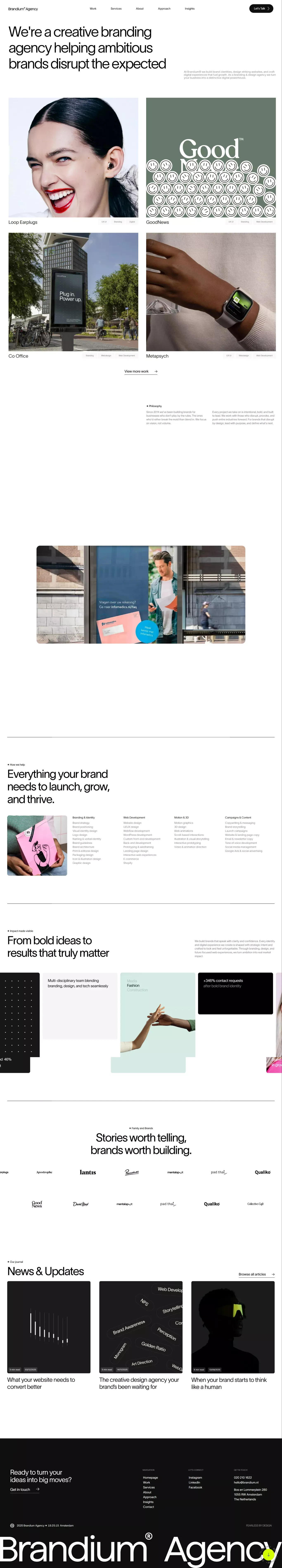 Brandium® Agency | Creative Branding Agency and Design based in Amsterdam - Portfolio design