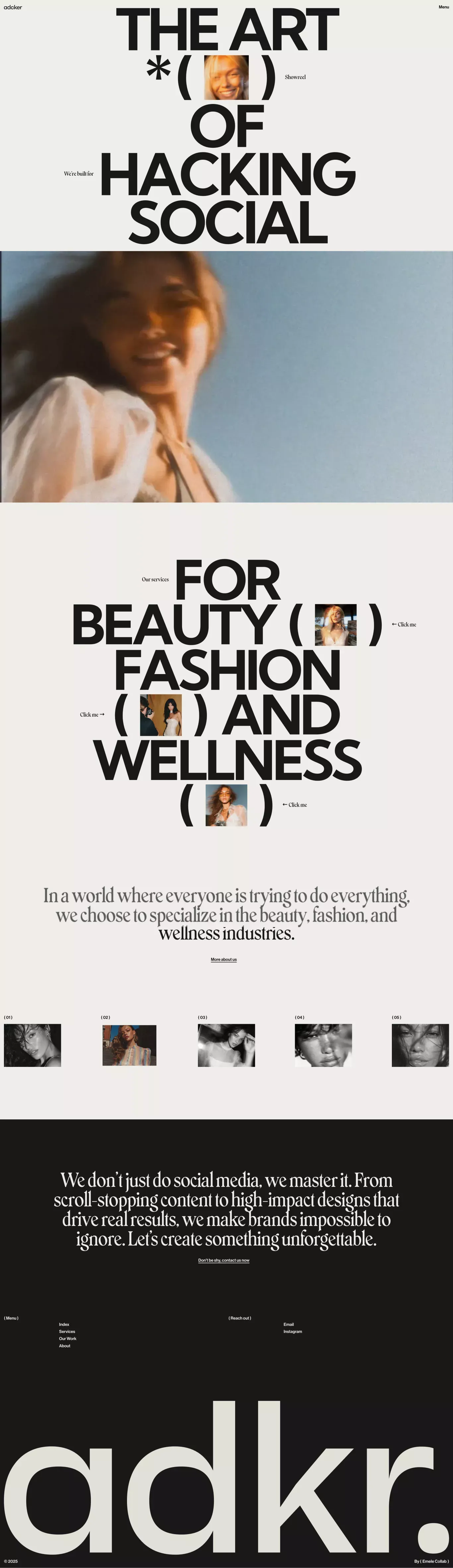 Adcker - Portfolio design