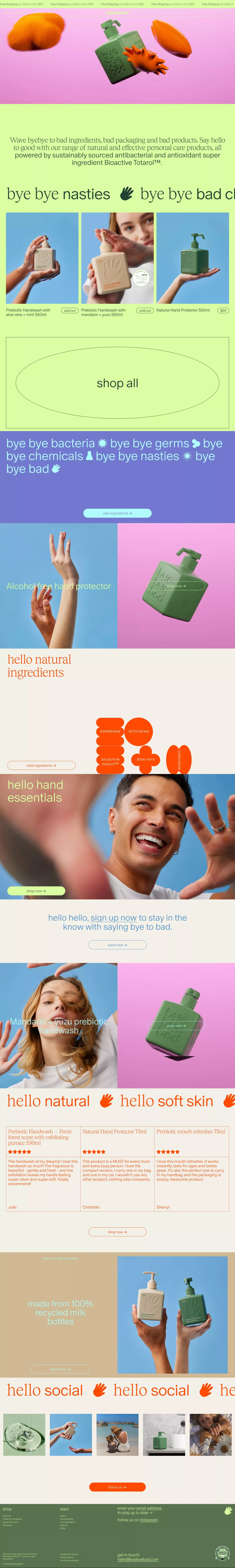 byebyebad™ - Ecommerce design