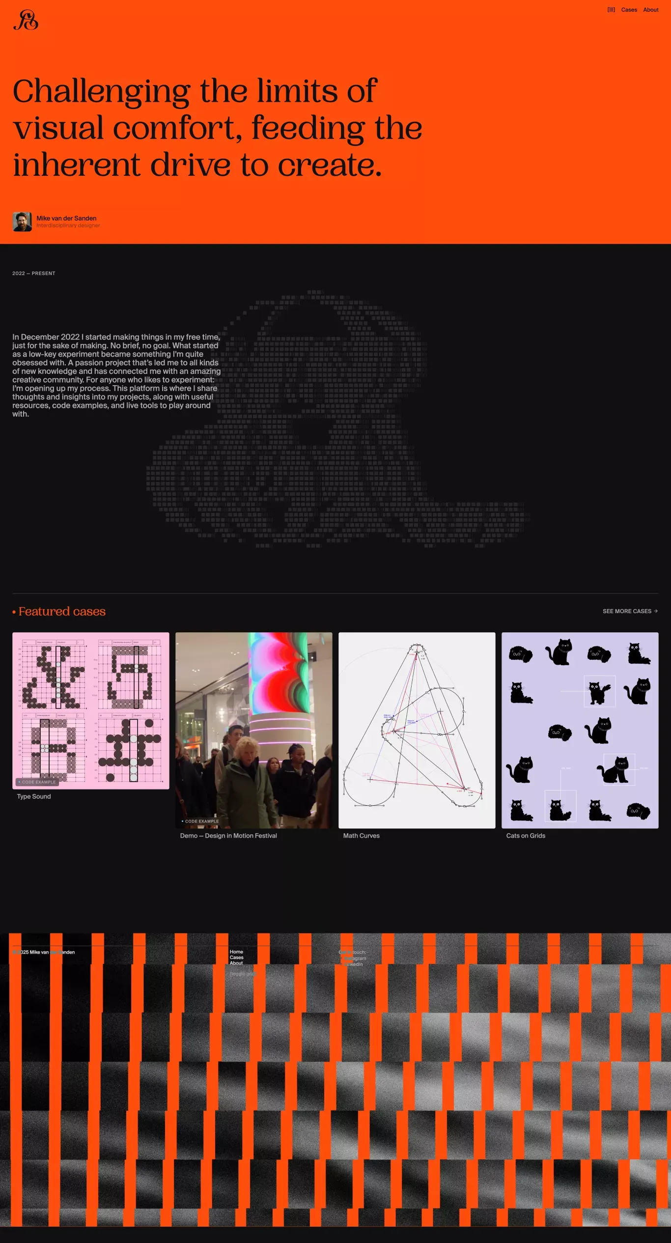 Mike van der Sanden — Personal Project Platform - Portfolio design