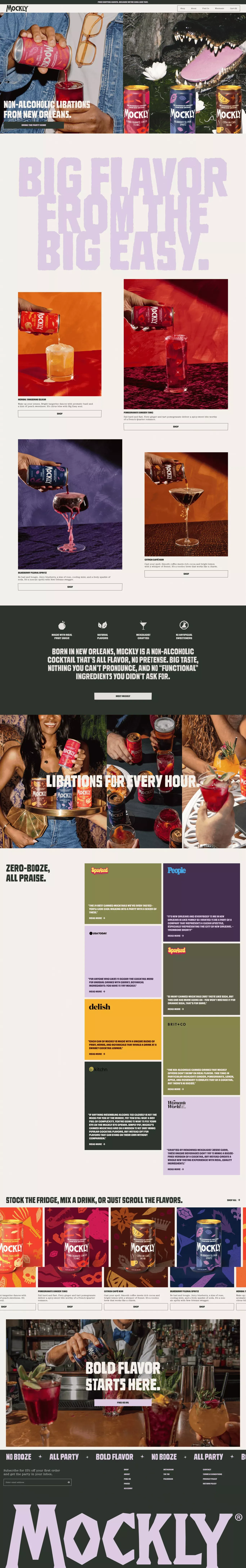 Drink Mockly - Ecommerce design