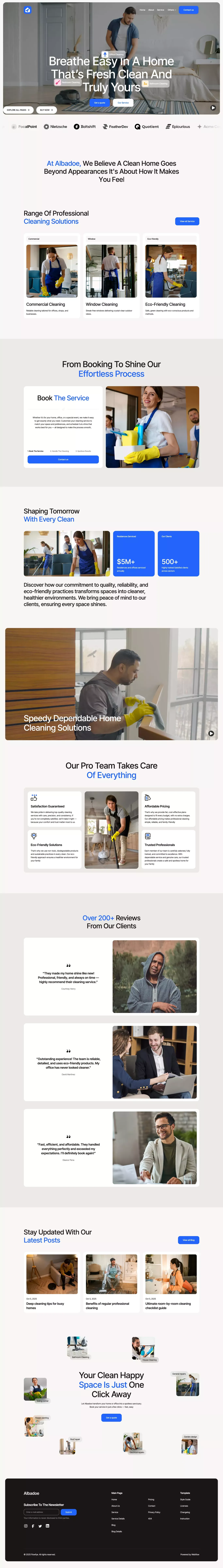 Albadoe - Webflow HTML website template - Template design