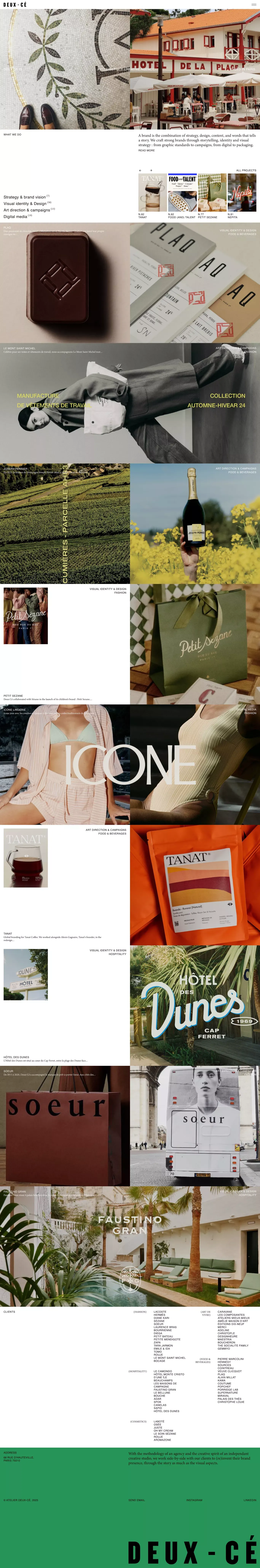 Atelier Deux-Cé - Portfolio design