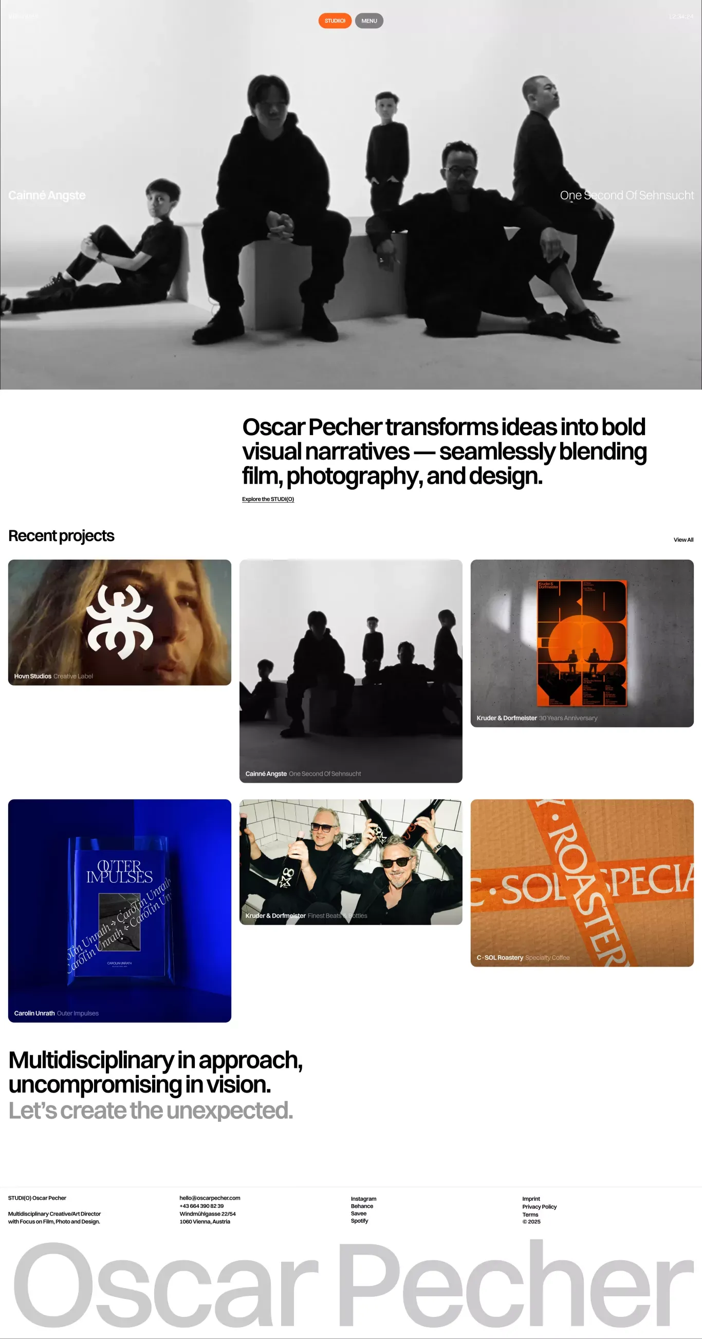 Oscar Pecher - Portfolio design