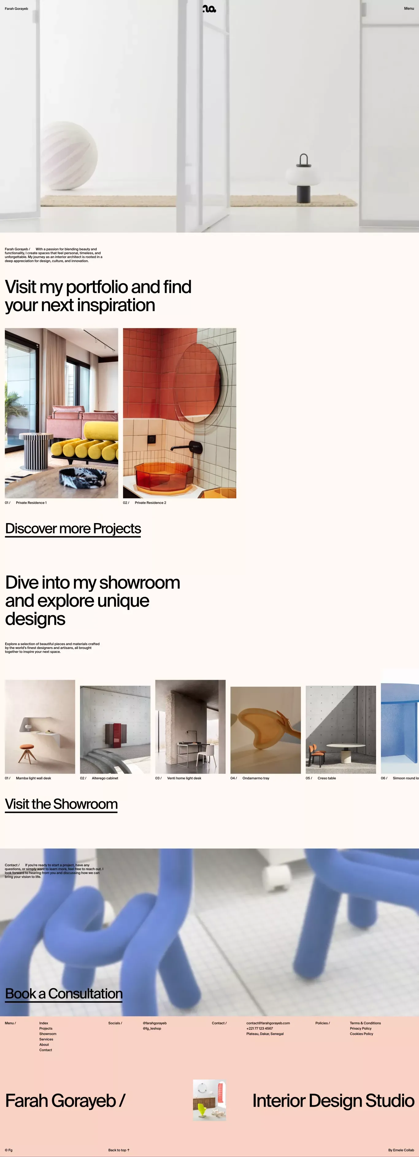 Farah Gorayeb - Portfolio design