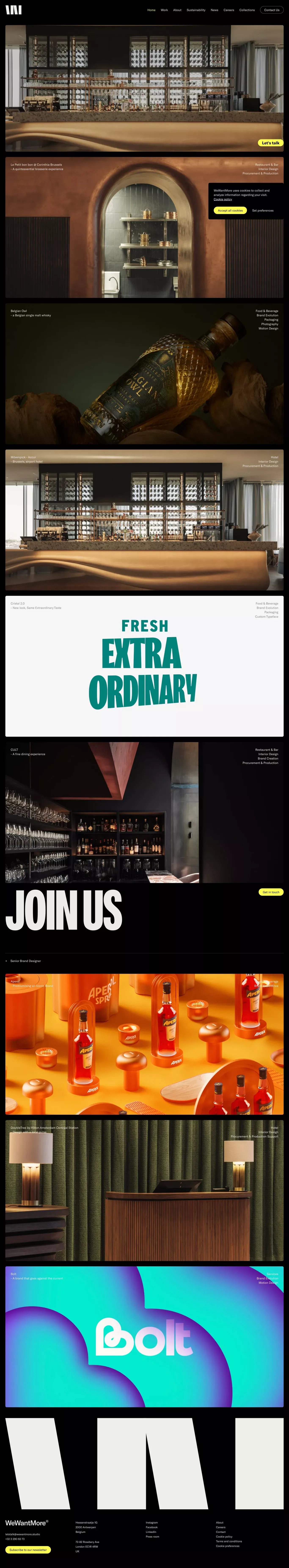WeWantMore Design Studio - Portfolio design