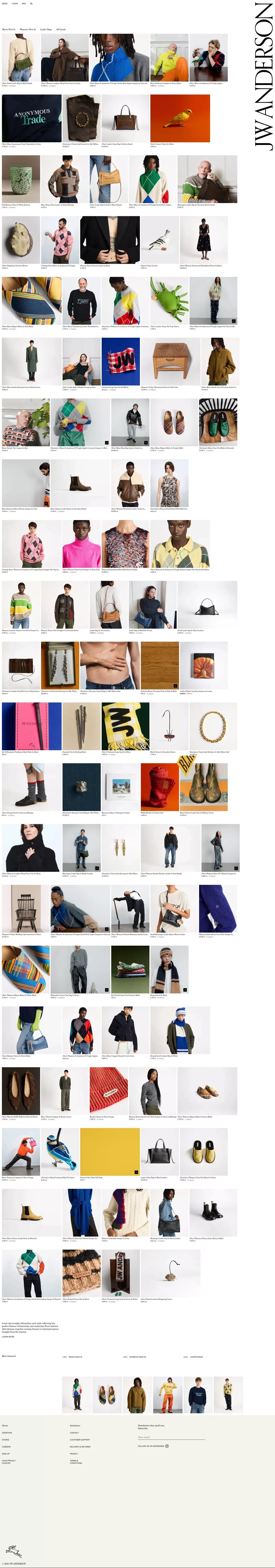 JW Anderson Official Site : Luxury Bags, Ready-To-Wear, Shoes - Ecommerce design