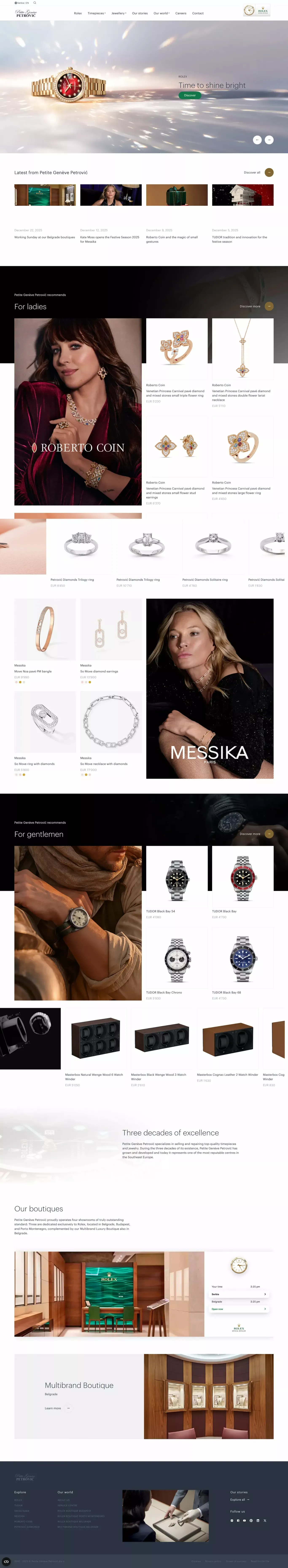 Petite Geneve Petrović - Official Rolex Retailer - Product listing design