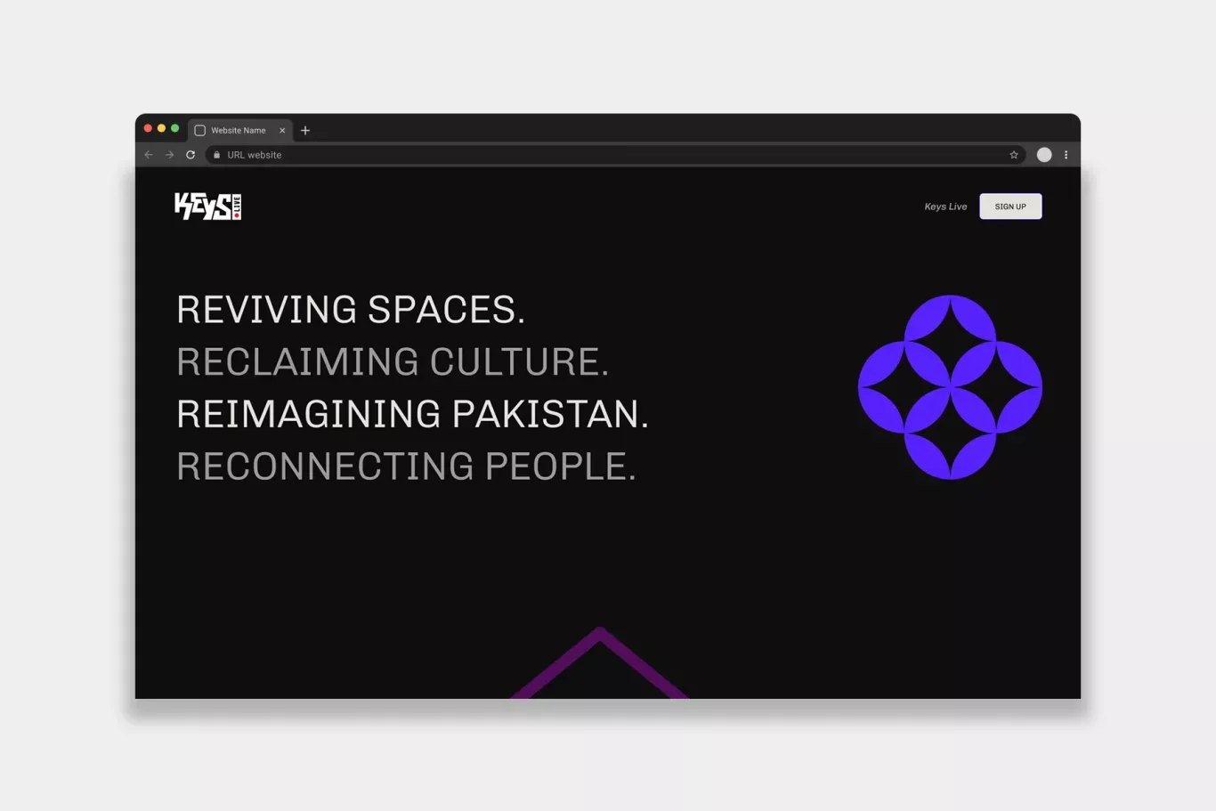 Keys Live - Portfolio design