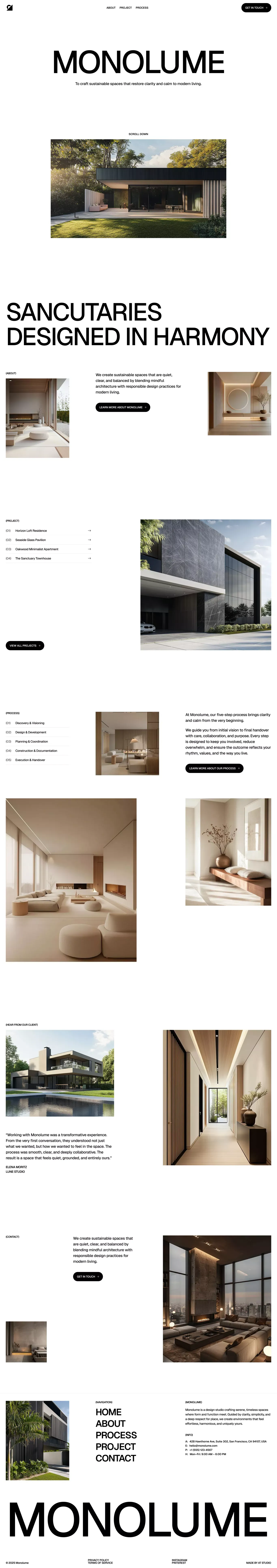 Monolume | AT Studio - Portfolio design