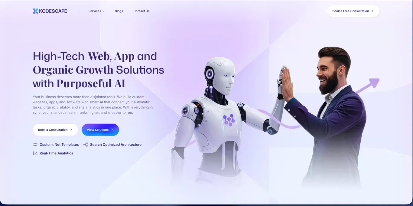 Web Development and SEO Company - Kodescape - Portfolio design