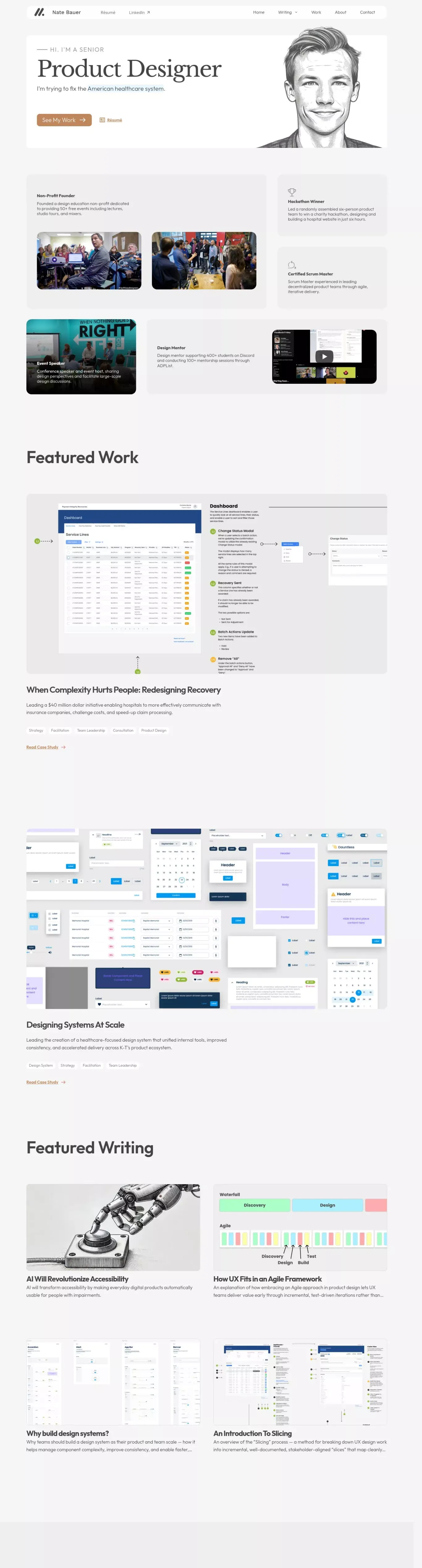 Nate Bauer | Portfolio - Portfolio design