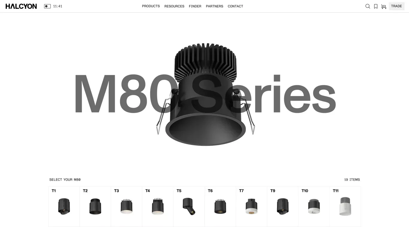 Halcyon | Leading Lighting Specialists - Ecommerce design