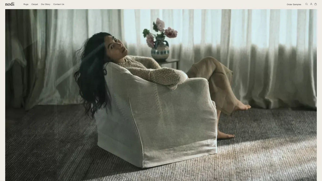 Nodi - Natural Handwoven Rugs and Carpet New Zealand - Ecommerce design