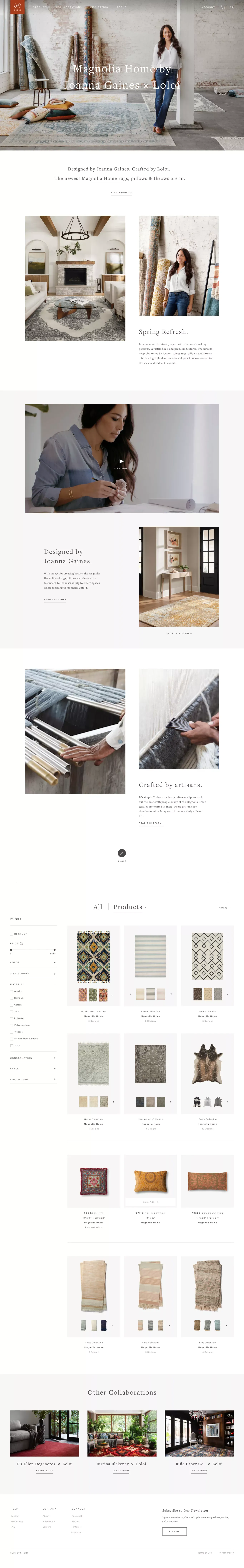 Loloi Rugs - Ecommerce design