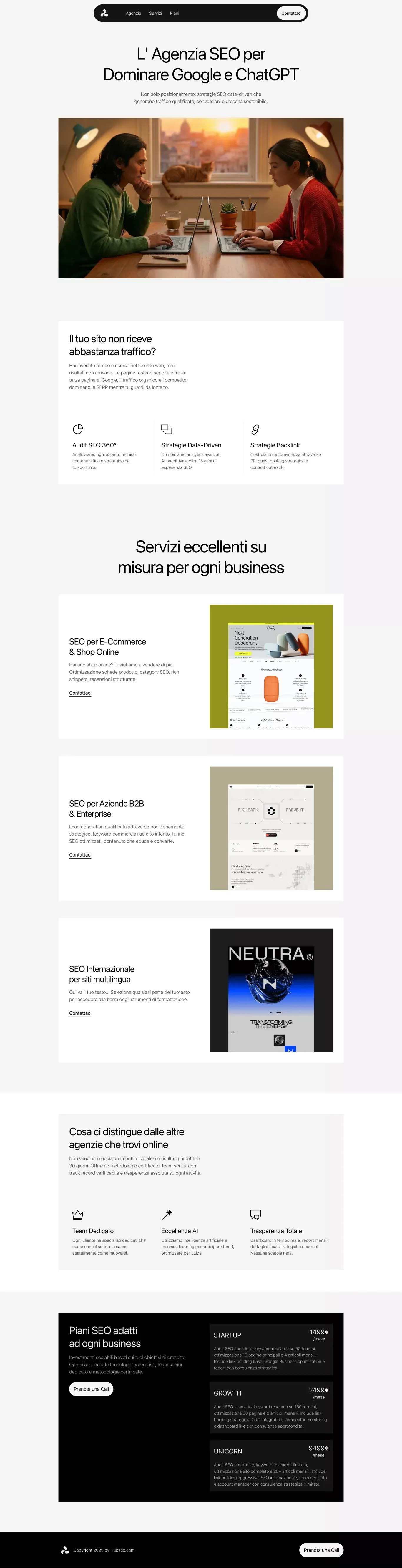 Agenzia SEO - Posizionamento Google e Traffico Qualificato - Landing design