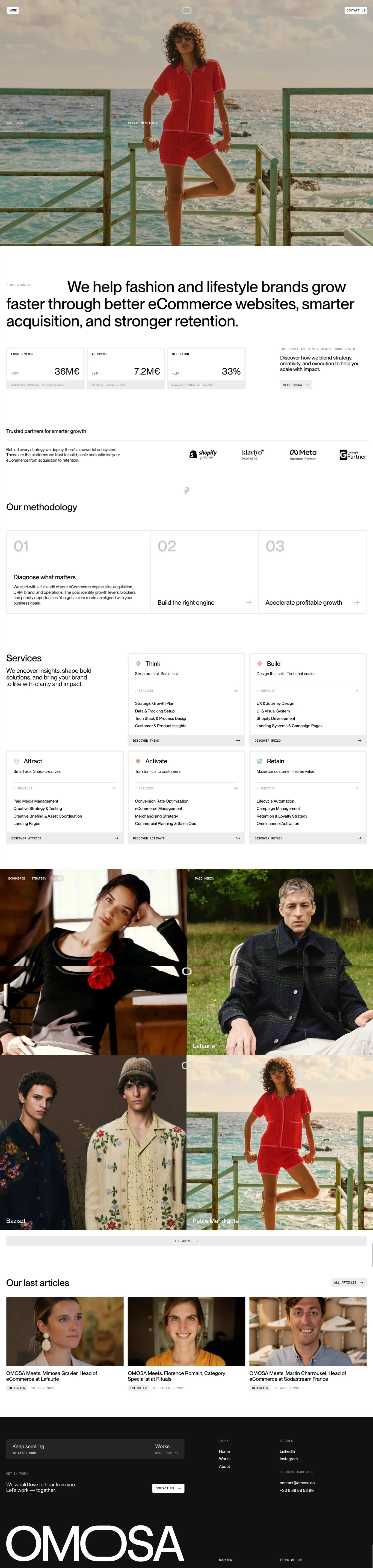 Full-service eCommerce agency | Shopify & Klaviyo Partner - Portfolio design